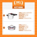 Ver imagem 2 de KIT - Panela de pressão inox 6L Solar + Panela Inox Fundo Triplo Solar 4,7L - Tramontina