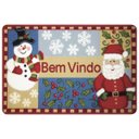 Ver imagem 1 de Tapete de Porta Boucle Natalino Bem Vindo 40cmx60cm Niazitex