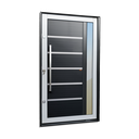 Ver imagem 1 de Porta Pivotante Alumínio Lambril Miraggio c/Pux.e.Elite Mix Preto 216x100 Brimak