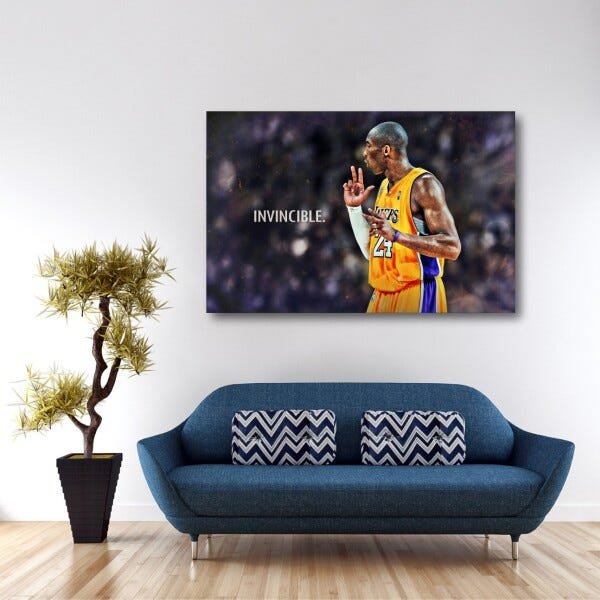 Quadro decorativo Kobe Bryant Invincible Tela em Tecido - 3