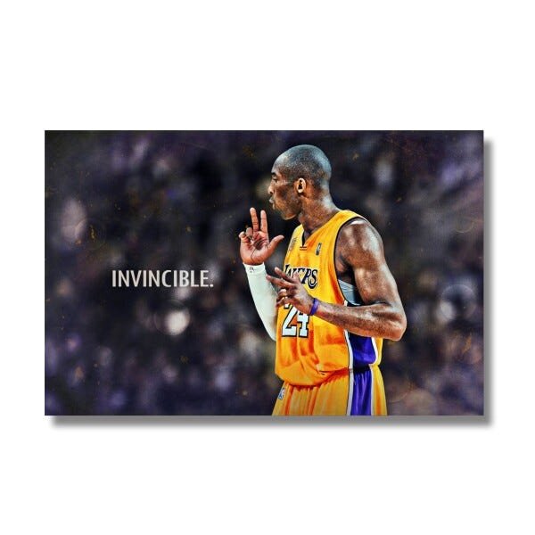 Quadro decorativo Kobe Bryant Invincible Tela em Tecido - 2