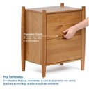 Ver imagem 6 de Mesa de Cabeceira com 2 Gavetas Madeira Maciça Baru CabeCasa MadeiraOriginals Marrom/Cacau