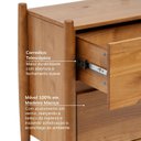 Ver imagem 5 de Mesa de Cabeceira com 2 Gavetas Madeira Maciça Baru CabeCasa MadeiraOriginals Marrom/Cacau