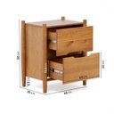 Ver imagem 3 de Mesa de Cabeceira com 2 Gavetas Madeira Maciça Baru CabeCasa MadeiraOriginals Marrom/Cacau