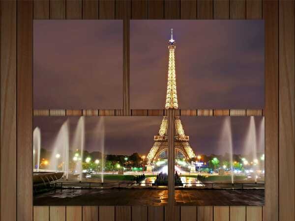 Quadro Paris Torre Eiffel Cidade Decorações Com Moldura - 1