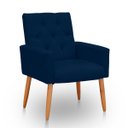 Ver imagem 5 de Poltrona para Sala Reforçada Confortável Íris Suede Azul Marinho Ads Decor Poltrona Cadeira Sala Qua