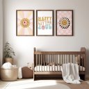 Ver imagem 3 de Kit 3 Quadros Decorativos Infantil - Luz de Flor NO2 - 40x60 - Moldura Madeira