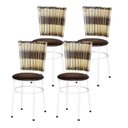 Ver imagem 1 de 4 Cadeiras para Mesa Branca Hawai Cappuccino Premium Cor:marrom