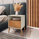 Ver imagem 1 de Mesa de Cabeceira Retro Liverpool Off White Le