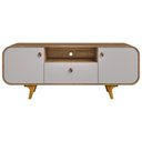 Ver imagem 4 de Rack para Sala de Estar Tv 55 Pol Orgânico Picasso B02 Cinamomo Off White - Lyam Decor