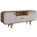 Ver imagem 6 de Rack para Sala de Estar Tv 55 Pol Orgânico Picasso B02 Cinamomo Off White - Lyam Decor