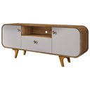 Ver imagem 5 de Rack para Sala de Estar Tv 55 Pol Orgânico Picasso B02 Cinamomo Off White - Lyam Decor