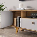 Ver imagem 3 de Rack para Sala de Estar Tv 55 Pol Orgânico Picasso B02 Cinamomo Off White - Lyam Decor