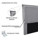 Ver imagem 3 de Cabeceira Cama Box Solteiro 90 Cm Garden Linho Cinza S04 - D'Rossi
