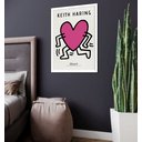Ver imagem 1 de Quadro Decorativo Keith Haring Heart - 70x50cm:moldura Branca