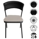 Ver imagem 2 de Kit 4 Cadeiras Nice Alumínio Tricô Náutico Área Gourmet Acesse Móveis