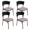 Ver imagem 1 de Kit 4 Cadeiras Nice Alumínio Tricô Náutico Área Gourmet Acesse Móveis