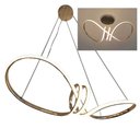 Ver imagem 1 de Lustre Luminaria Arco Infinito Aneis Pendente 3 em 1 Led Ambiente Decorativo Moderno Luxo Recepçao