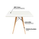 Ver imagem 2 de Mesa de Jantar Quadrada Eiffel 80 cm - Branco