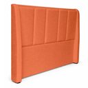Ver imagem 3 de Cabeceira Cama Box Casal Estofada Dyana Madeira Maciça Suede Terracota