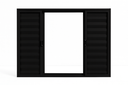 Ver imagem 1 de Veneziana 6 Folhas Aluminio Preto 1,00x1,00