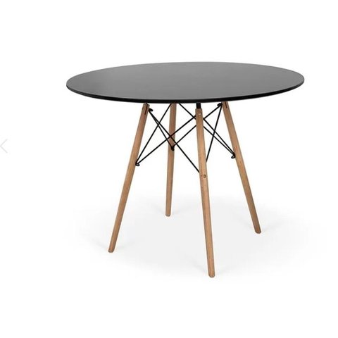 Mesa de Jantar Redonda Eames Eiffel 70cm Preto