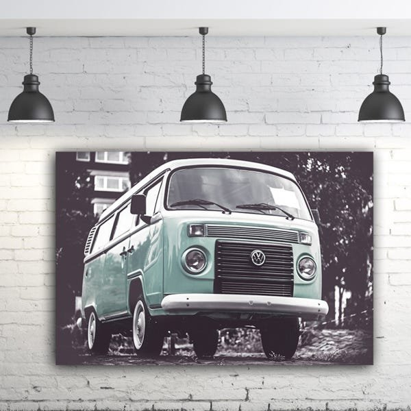 Quadro Decorativo Kombi Escriório Sala Quarto A4 - 1