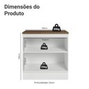 Ver imagem 6 de Balcão de Cozinha Agata 2 Portas MDP 80cm Branco Madesa