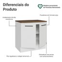 Ver imagem 3 de Balcão de Cozinha Agata 2 Portas MDP 80cm Branco Madesa