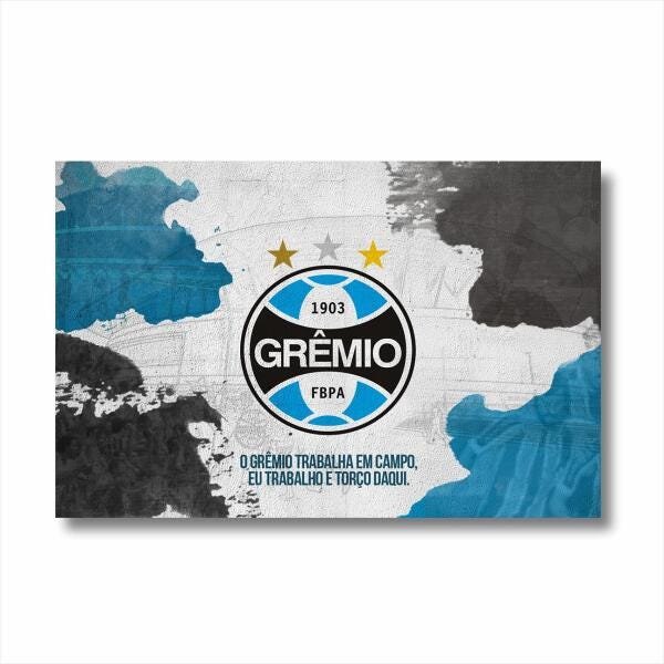 Quadro decorativo Gremio Futebol com Tela em Tecido - 4