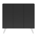 Ver imagem 6 de Gabinete Banheiro 3 Portas Retrô 90cm Multimóveis MP5030 Preto/Branco