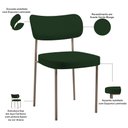 Ver imagem 7 de Cadeira Decorativa Sala de Jantar Melina Base Arena L02 Suede Verde Musgo - Lyam Decor