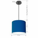 Ver imagem 2 de Lustre Luminária Pendente Vivare Free Lux Pe-4107pr Cúpula em Tecido 25x20cm