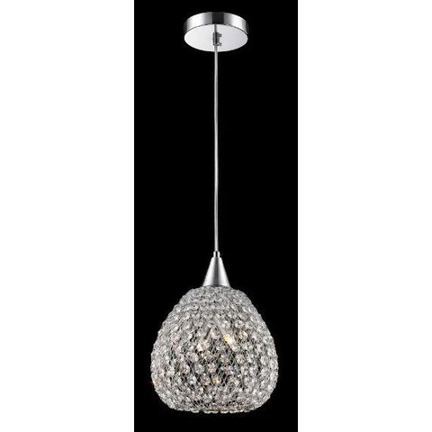 Pendente Cristais Cromado 26cm 2g9 Pe-032/2 Mais Luz