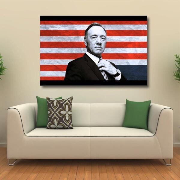 Quadro House of Cards Séries decorativo Tela em Tecido - 2