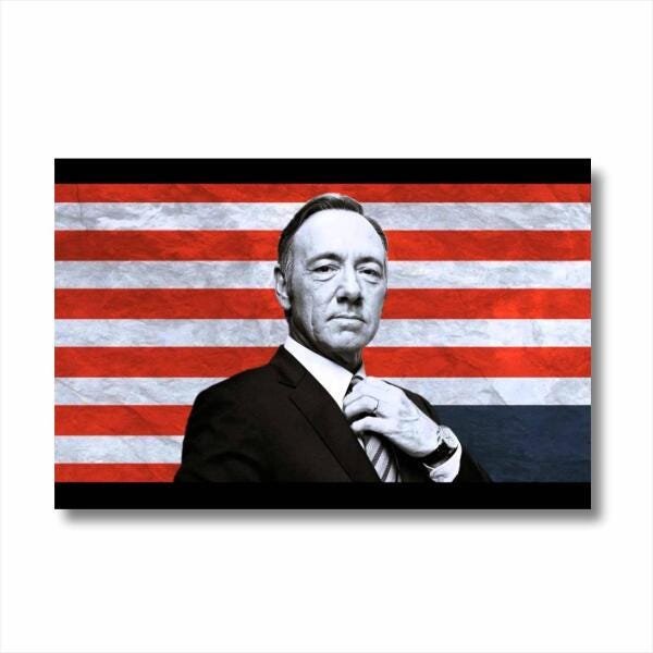 Quadro House of Cards Séries decorativo Tela em Tecido - 3