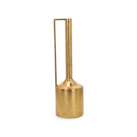 Vaso em Metal com Alça Geometrico Dourado Mart 60cm