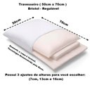 Ver imagem 3 de Travesseiro Buettner Regulável Viscoelástico Bristol 50cm X 70cm Branco