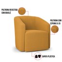 Ver imagem 2 de Poltrona Decorativa Orgânica Stella Max Bouclê Mostarda D03 - D'Rossi