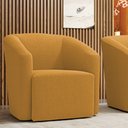 Ver imagem 1 de Poltrona Decorativa Orgânica Stella Max Bouclê Mostarda D03 - D'Rossi