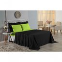 Ver imagem 4 de Jogo Cama King Nobre 4 Peças Lençol Elástico 30cm Altura 100% Algodão Preto Pistache
