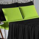 Ver imagem 3 de Jogo Cama King Nobre 4 Peças Lençol Elástico 30cm Altura 100% Algodão Preto Pistache