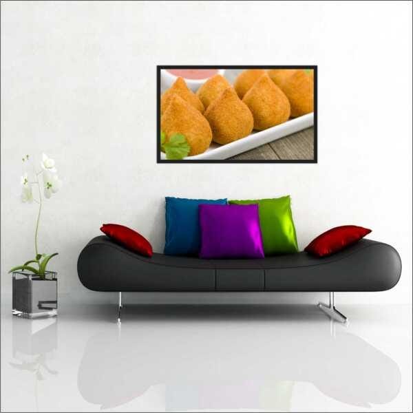 Quadro Quibe Salgado Coxinha Padarias Pastéis Com Moldura TT07 - 3