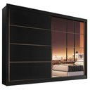 Ver imagem 1 de Guarda Roupa Sevilha 2 Portas de Correr Casal 6 Gavetas Mdf Mademarcs