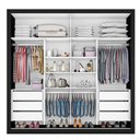 Ver imagem 2 de Guarda Roupa Sevilha 2 Portas de Correr Casal 6 Gavetas Mdf Mademarcs