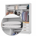 Ver imagem 4 de Guarda Roupa Sevilha 3 Portas com Espelho Branco - Carioca