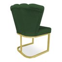 Ver imagem 5 de Kit 02 Poltronas Flor Veludo Verde Base Metálica Industrial Dourado - Pallazio