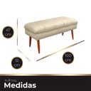 Ver imagem 6 de Puff Aparador Estofado Italy Decorativo Veludo Bege Claro