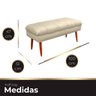 Puff Aparador Estofado Italy Decorativo Veludo Bege Claro - 6