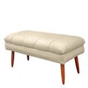 Ver imagem 3 de Puff Aparador Estofado Italy Decorativo Veludo Bege Claro